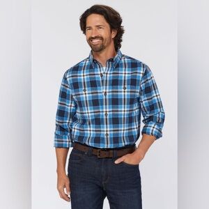 NWT Duluth Trading Company Mens Free Swingin’ Flannel Slim Fit Shirt Size Large